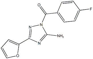1-(4-fluorobenzoyl)-3-(2-furyl)-1H-1,2,4-triazol-5-ylamine Structure