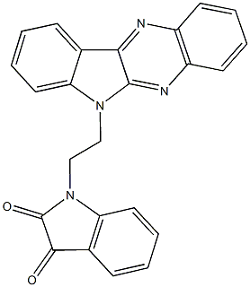 1-[2-(6H-indolo[2,3-b]quinoxalin-6-yl)ethyl]-1H-indole-2,3-dione 구조식 이미지