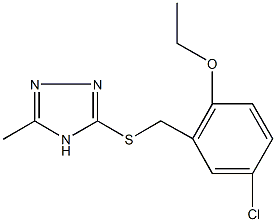 4-chloro-2-{[(5-methyl-4H-1,2,4-triazol-3-yl)thio]methyl}phenylethylether Structure