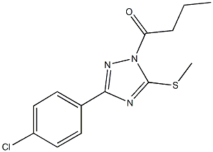 1-butyryl-3-(4-chlorophenyl)-5-(methylsulfanyl)-1H-1,2,4-triazole 구조식 이미지