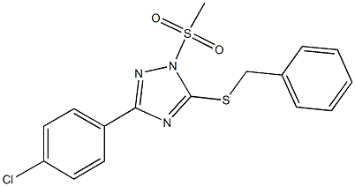 benzyl3-(4-chlorophenyl)-1-(methylsulfonyl)-1H-1,2,4-triazol-5-ylsulfide Structure