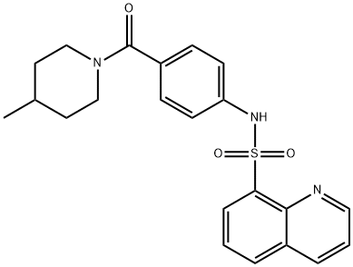 N-{4-[(4-methyl-1-piperidinyl)carbonyl]phenyl}-8-quinolinesulfonamide Structure