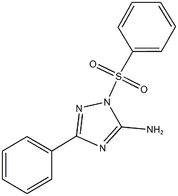 3-phenyl-1-(phenylsulfonyl)-1H-1,2,4-triazol-5-amine 구조식 이미지