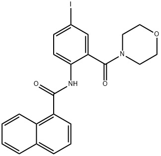 N-[4-iodo-2-(4-morpholinylcarbonyl)phenyl]-1-naphthamide Structure