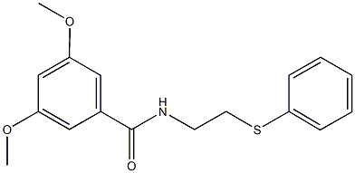 3,5-dimethoxy-N-[2-(phenylsulfanyl)ethyl]benzamide 구조식 이미지