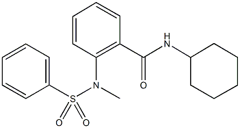 N-cyclohexyl-2-[methyl(phenylsulfonyl)amino]benzamide 구조식 이미지