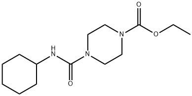 ethyl 4-[(cyclohexylamino)carbonyl]-1-piperazinecarboxylate Structure