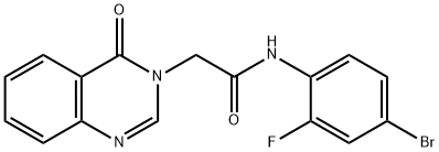 N-(4-bromo-2-fluorophenyl)-2-(4-oxo-3(4H)-quinazolinyl)acetamide Structure