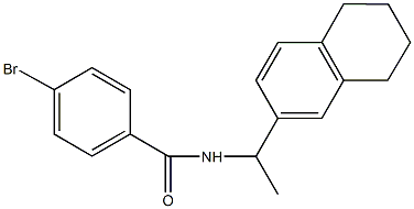 4-bromo-N-[1-(5,6,7,8-tetrahydro-2-naphthalenyl)ethyl]benzamide 구조식 이미지