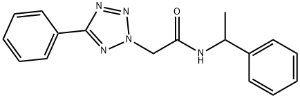 N-(1-phenylethyl)-2-(5-phenyl-2H-tetraazol-2-yl)acetamide Structure