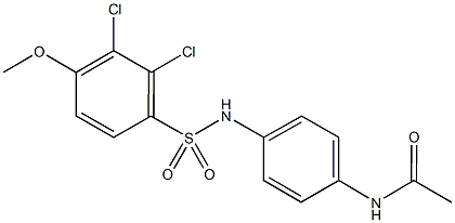 N-(4-{[(2,3-dichloro-4-methoxyphenyl)sulfonyl]amino}phenyl)acetamide 구조식 이미지