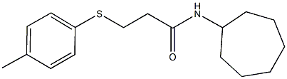 N-cycloheptyl-3-[(4-methylphenyl)sulfanyl]propanamide 구조식 이미지