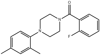 1-(2,4-dimethylphenyl)-4-(2-fluorobenzoyl)piperazine Structure