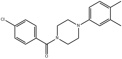 1-(4-chlorobenzoyl)-4-(3,4-dimethylphenyl)piperazine Structure