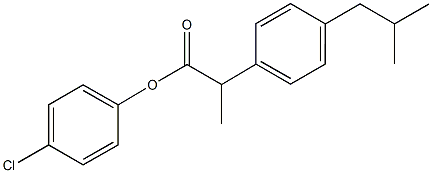4-chlorophenyl 2-(4-isobutylphenyl)propanoate Structure