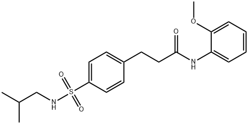 3-{4-[(isobutylamino)sulfonyl]phenyl}-N-(2-methoxyphenyl)propanamide Structure