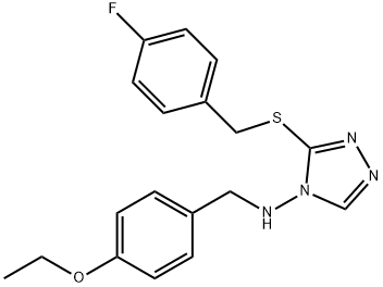 N-(4-ethoxybenzyl)-N-{3-[(4-fluorobenzyl)sulfanyl]-4H-1,2,4-triazol-4-yl}amine Structure