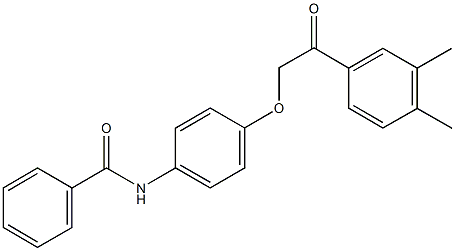 N-{4-[2-(3,4-dimethylphenyl)-2-oxoethoxy]phenyl}benzamide 구조식 이미지