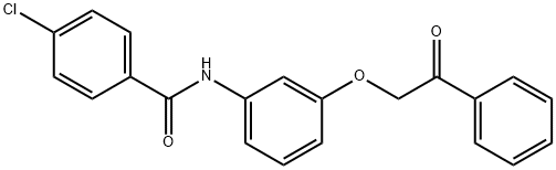 4-chloro-N-[3-(2-oxo-2-phenylethoxy)phenyl]benzamide Structure