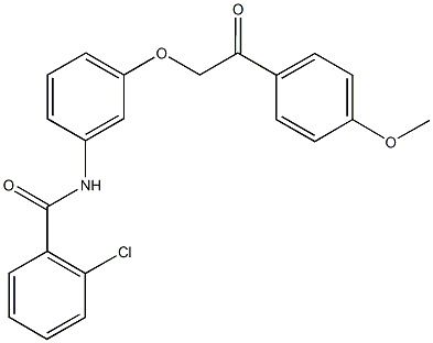 2-chloro-N-{3-[2-(4-methoxyphenyl)-2-oxoethoxy]phenyl}benzamide Structure