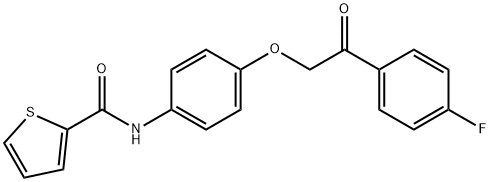 N-{4-[2-(4-fluorophenyl)-2-oxoethoxy]phenyl}-2-thiophenecarboxamide 구조식 이미지