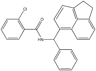 2-chloro-N-[1,2-dihydro-5-acenaphthylenyl(phenyl)methyl]benzamide 구조식 이미지