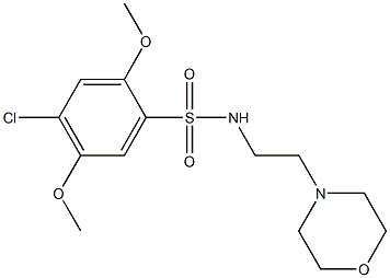 4-chloro-2,5-dimethoxy-N-[2-(4-morpholinyl)ethyl]benzenesulfonamide Structure