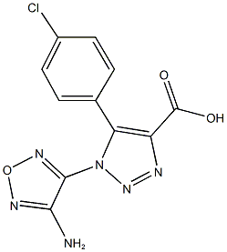 1-(4-amino-1,2,5-oxadiazol-3-yl)-5-(4-chlorophenyl)-1H-1,2,3-triazole-4-carboxylicacid 구조식 이미지