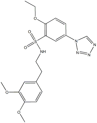 N-[2-(3,4-dimethoxyphenyl)ethyl]-2-ethoxy-5-(1H-tetraazol-1-yl)benzenesulfonamide 구조식 이미지