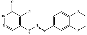 3,4-dimethoxybenzaldehyde (5-chloro-6-oxo-1,6-dihydro-4-pyridazinyl)hydrazone Structure