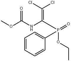 ethyl 2,2-dichloro-1-[(methoxycarbonyl)amino]vinyl(phenyl)phosphinate Structure