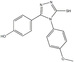 4-[4-(4-methoxyphenyl)-5-sulfanyl-4H-1,2,4-triazol-3-yl]phenol 구조식 이미지