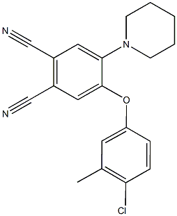 4-(4-chloro-3-methylphenoxy)-5-(1-piperidinyl)phthalonitrile 구조식 이미지