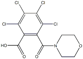 2,3,4,5-tetrachloro-6-(morpholin-4-ylcarbonyl)benzoic acid 구조식 이미지