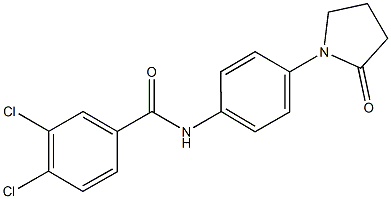 3,4-dichloro-N-[4-(2-oxo-1-pyrrolidinyl)phenyl]benzamide 구조식 이미지