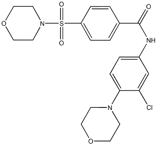 N-[3-chloro-4-(4-morpholinyl)phenyl]-4-(4-morpholinylsulfonyl)benzamide Structure