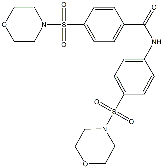 4-(4-morpholinylsulfonyl)-N-[4-(4-morpholinylsulfonyl)phenyl]benzamide 구조식 이미지