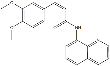 3-(3,4-dimethoxyphenyl)-N-(8-quinolinyl)acrylamide 구조식 이미지