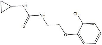 N-[2-(2-chlorophenoxy)ethyl]-N'-cyclopropylthiourea 구조식 이미지