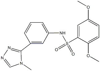 2,5-dimethoxy-N-[3-(4-methyl-4H-1,2,4-triazol-3-yl)phenyl]benzenesulfonamide Structure