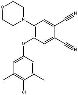 4-(4-chloro-3,5-dimethylphenoxy)-5-(4-morpholinyl)phthalonitrile Structure