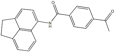 4-acetyl-N-(1,2-dihydro-5-acenaphthylenyl)benzamide 구조식 이미지