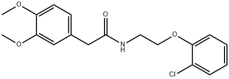 N-[2-(2-chlorophenoxy)ethyl]-2-(3,4-dimethoxyphenyl)acetamide 구조식 이미지