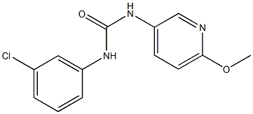 N-(3-chlorophenyl)-N'-(6-methoxy-3-pyridinyl)urea 구조식 이미지