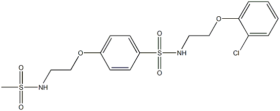 N-[2-(2-chlorophenoxy)ethyl]-4-{2-[(methylsulfonyl)amino]ethoxy}benzenesulfonamide 구조식 이미지