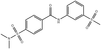 4-[(dimethylamino)sulfonyl]-N-[3-(methylsulfonyl)phenyl]benzamide Structure