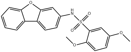 N-dibenzo[b,d]furan-3-yl-2,5-dimethoxybenzenesulfonamide 구조식 이미지