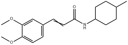 3-(3,4-dimethoxyphenyl)-N-(4-methylcyclohexyl)acrylamide 구조식 이미지
