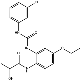 N-(2-{[(3-chloroanilino)carbonyl]amino}-4-ethoxyphenyl)-2-hydroxypropanamide 구조식 이미지