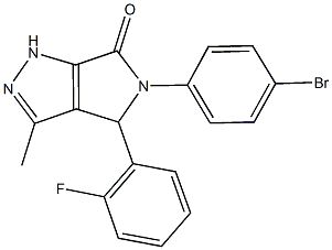 5-(4-bromophenyl)-4-(2-fluorophenyl)-3-methyl-4,5-dihydropyrrolo[3,4-c]pyrazol-6(1H)-one Structure